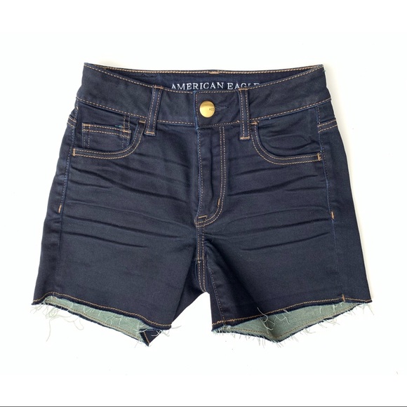 American Eagle Outfitters Pants - American eagle Outfitters Hi-rise denim Jean Shorts Women’s Size 0 Dark Blue